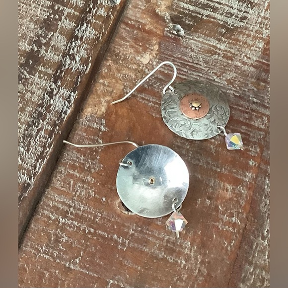 Mixed Metal Handmade Earrings by Sandy Robinson Jewelry - Picture 4 of 6